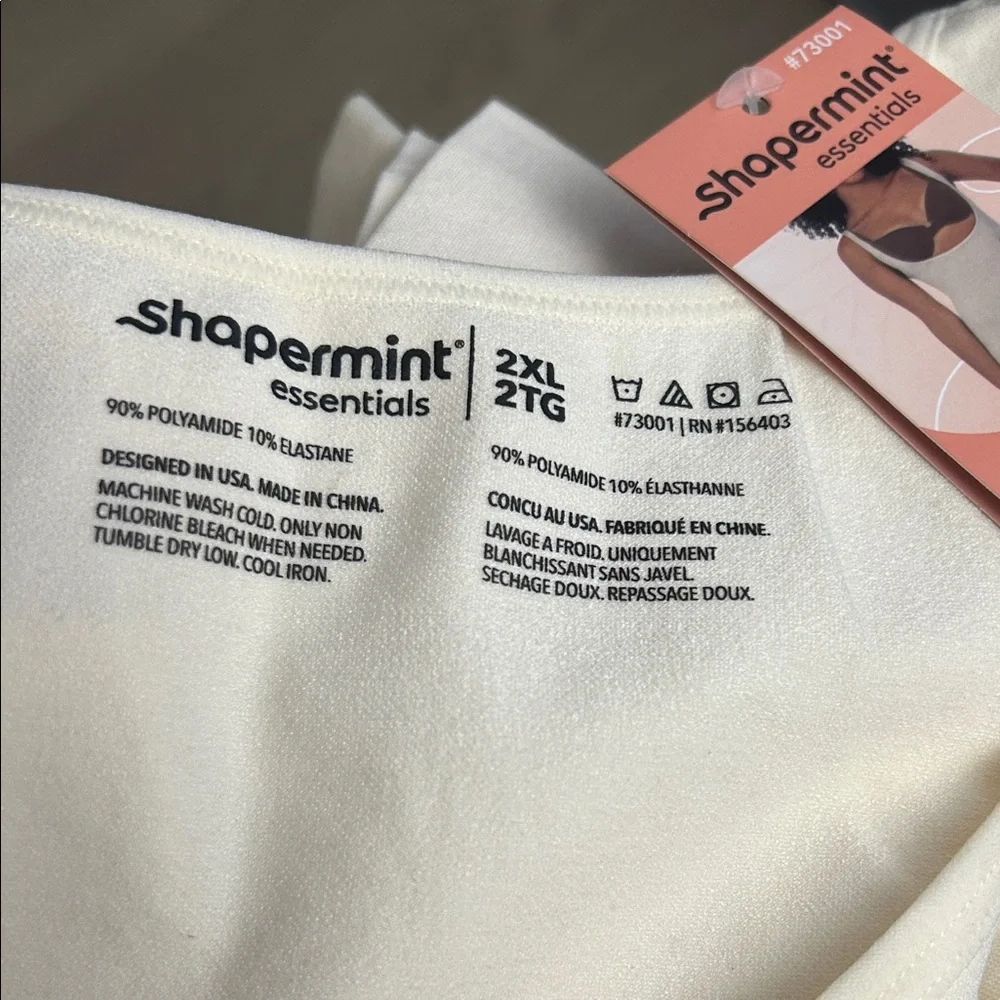 Shapermint Cream open bust shaper cami Tank Tops set of 2 size 2xl  NWT - Picture 2 of 5